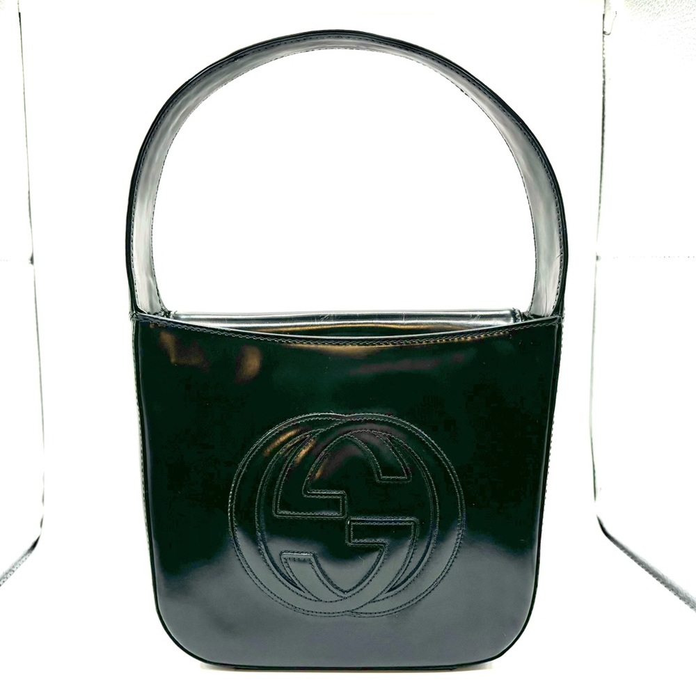 Gucci Soho Black Patent Leather Shoulder Bag